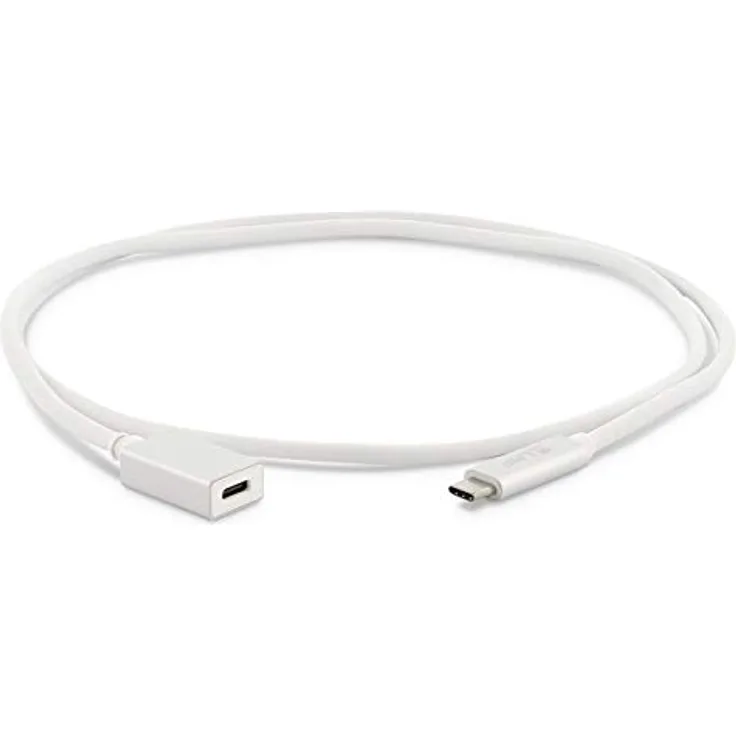 LMP - USB 3.1 Verlängerungskabel (m) auf USB-C (f), max. 5 Gbit/s, 3A, 1 Meter, silber