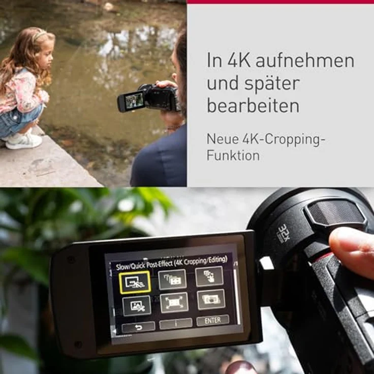 Panasonic HC-VX3E, Semiprofessioneller 4K Camcorder mit 24x optischem Zoom, F1.8-4 Objektiv, 5-Achsen O.I.S., Schwarz – Bild 8