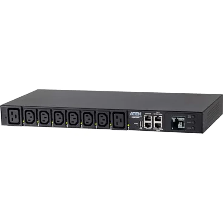 ATEN PG6308G-AT IP Modul für KVM Switche, 8 Steckdosen, 1U-Rackgehäuse, ARM Cortex-A8-Prozessor, Gigabit-LAN-Ports, Echtzeit-Alarme – Bild 1