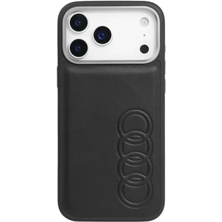 Audi TT Kunstleder Schutzhülle für iPhone 17 Pro Max, kompatibel mit MagSafe, Schwarz – Bild 3