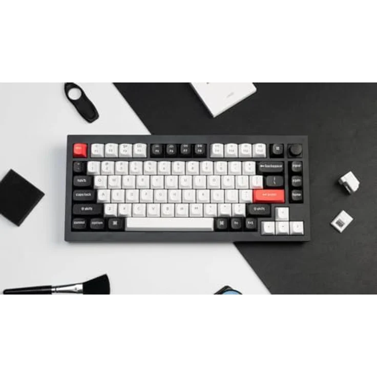 Keychron Q1 HE Kabellose Mechanische Tastatur mit Hall Effect Gateron Double-Rail Magnetic Switch Nebula, Rapid Trigger, QMK 2.4 GHz Bluetooth RGB Kompatibel mit Mac Windows Linux - Schwarz, von Keychron – Bild 2