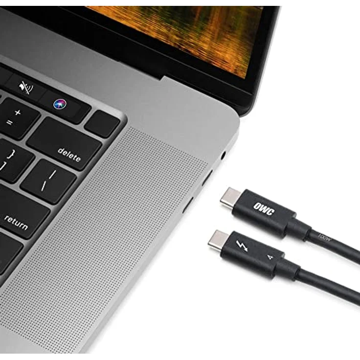 OWC - 1,0m Thunderbolt 4 / USB-C Kabel - Voll funktionsfähig für alle Thunderbolt 3 und 4, USB-C, und USB4 Geräte, bis zu 40 Gb/s, 100 Watt, 20V/5A, kompatibel für 8K Thunderbolt oder USB-C Display – Bild 3