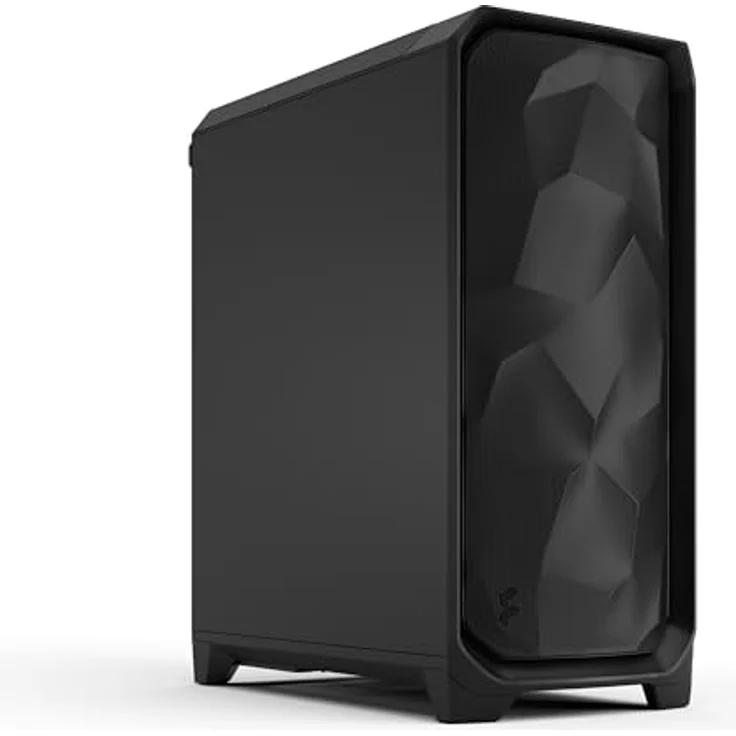 Fractal Design Meshify 3 Solid Midi-Tower PC-Gehäuse für E-ATX Motherboards, schwarz, mit 3 vorinstallierten 140-mm-Lüftern und Stahl-Seitenteil – Bild 2