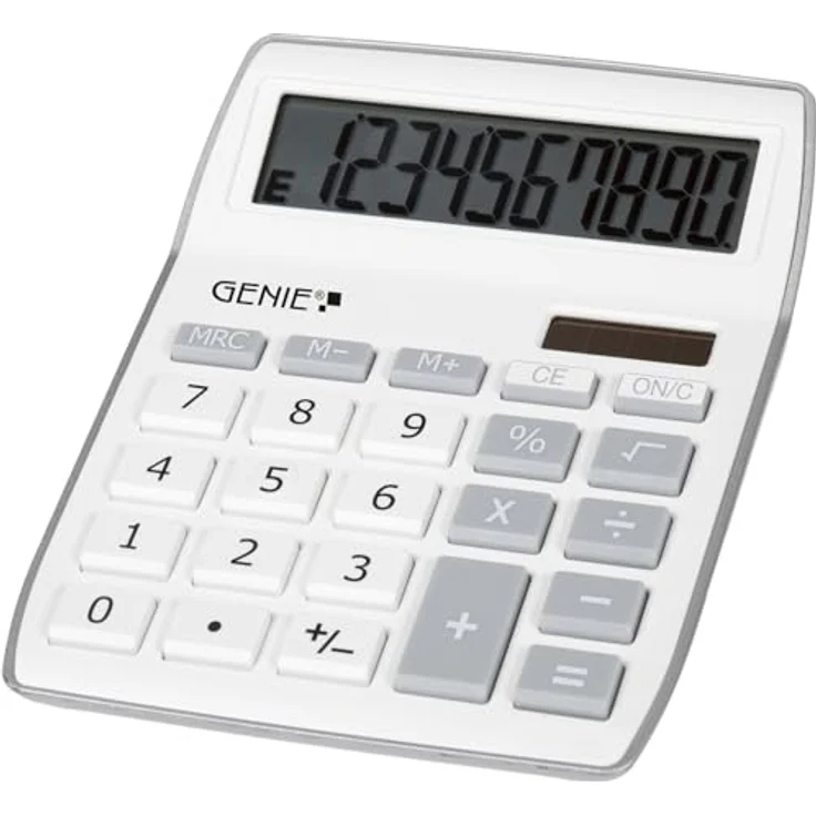 Genie 840 S 10-stelliger Tischrechner (Dual-Power (Solar und Batterie), kompaktes Design) silber – Bild 2