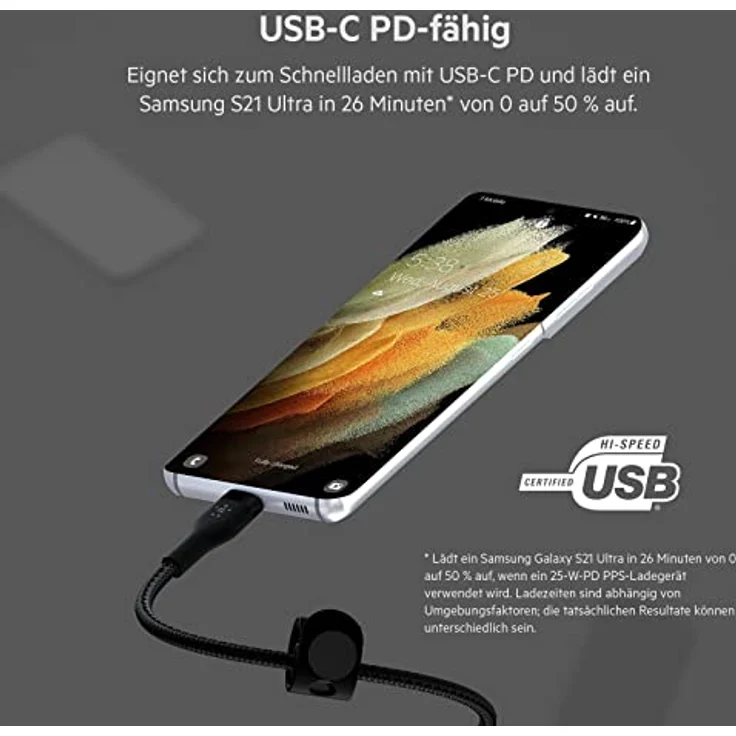 Belkin Flex USB-C-USB-C bis 60W 3m, schwarz CAB011bt3MBK – Bild 6
