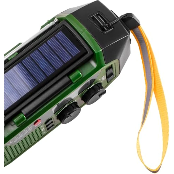 Camry CR1919 Notfallradio, multifunktional mit Solar, Dynamo und USB-C, Bluetooth 5.0, 4000 mAh, grün – Bild 10
