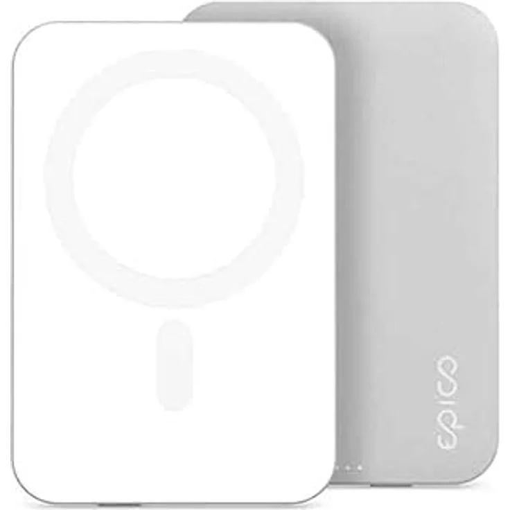 Epico Magnetische Powerbank aus Aluminium, 5 K Kapazität, MagSafe kompatibel, Silber – Bild 3