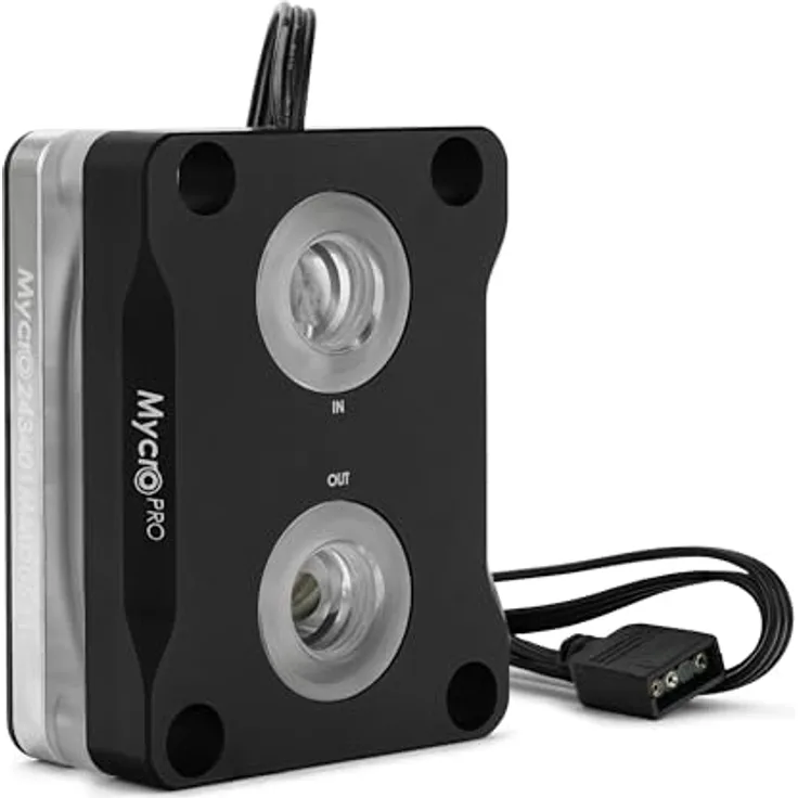 Thermal Grizzly Intel Mycro Direct-Die Pro RGB V1 Wasserkühler für Intel-Prozessoren, ersetzt SAM und Heatspreader, CNC-gefräste POM-Abdeckung, G1/4-Zoll-Anschlüsse, RGB-LED-Beleuchtung