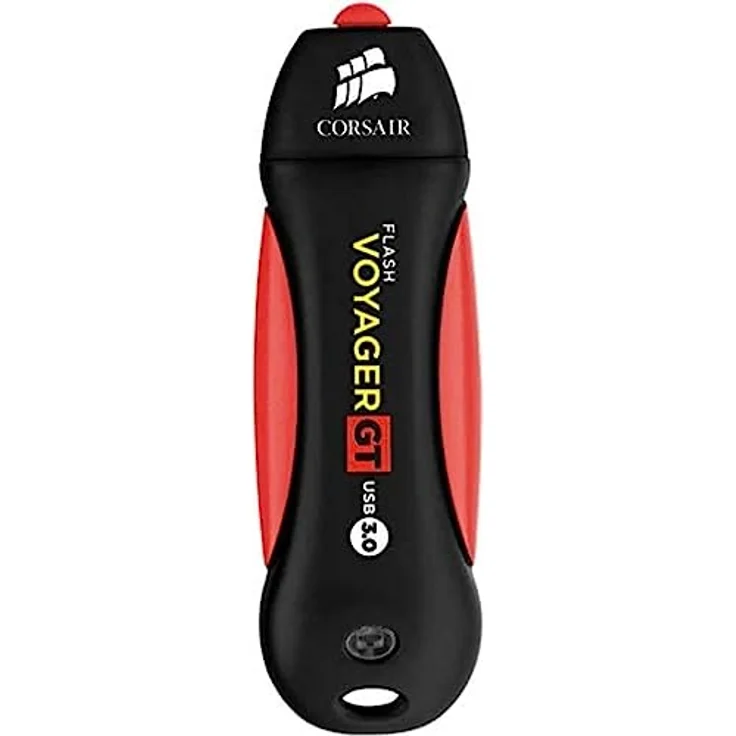 Corsair Flash Voyager GT, 1TB USB 3.0 Speicherstick (leistungsstark mit USB 3.0 oder USB 2.0, robustes Gummigehäuse, wasserabweisend, stoßfest) Schwarz-Rot – Bild 2