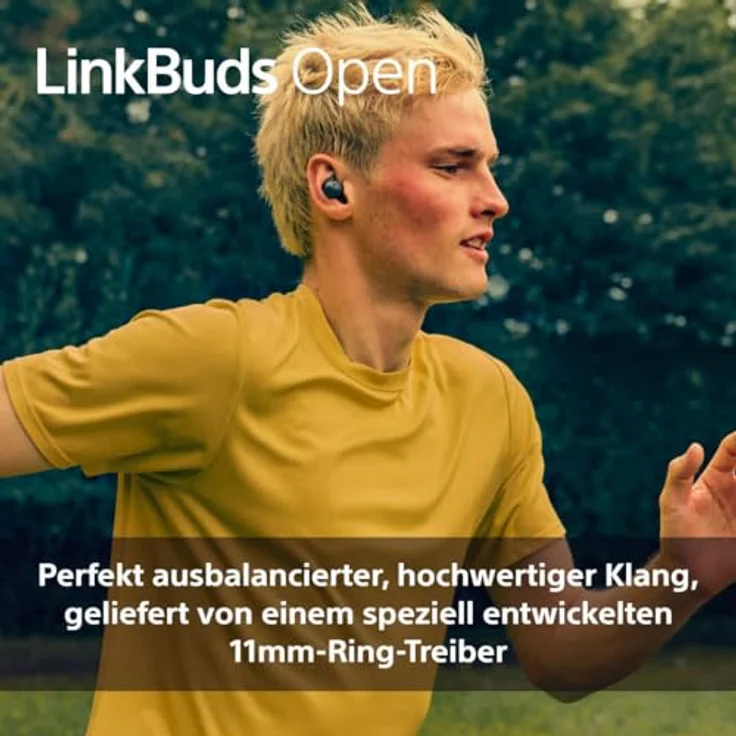 Sony LinkBuds Open – Kabellose Earbuds mit offenem Design, Transparenter Klang, IPX4, 22h Akku – Schwarz – Bild 5