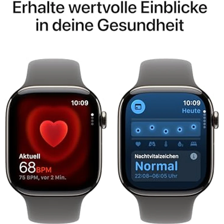 Apple Watch Series 11 Cellular, 46 mm, Titangehäuse Natur, Sportarmband Grau - M/L – Bild 4
