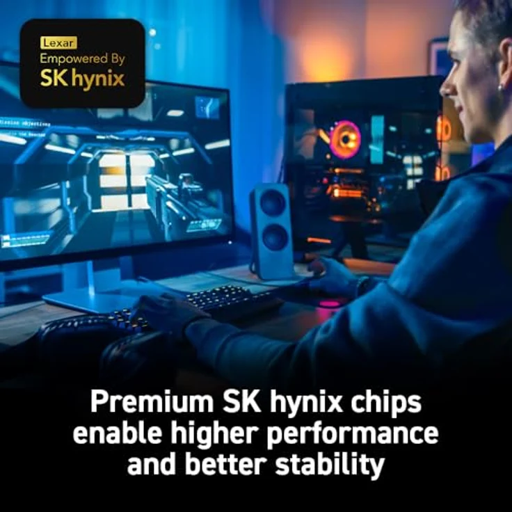 Lexar 32GB (2x16GB) ARES RGB DDR5 RAM 6800MT/s CL34 Desktop Memory - Intel XMP 3.0 & AMD Expo kompatibel, Schwarz – Bild 3