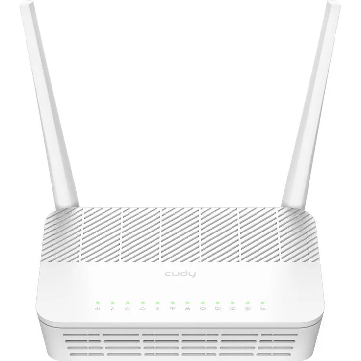Cudy AC1200 Wi-Fi VoIP GPON Router, Dual-Band Router mit 867 Mbit/s, 4 Gigabit Ethernet-Anschlüssen, Weiss