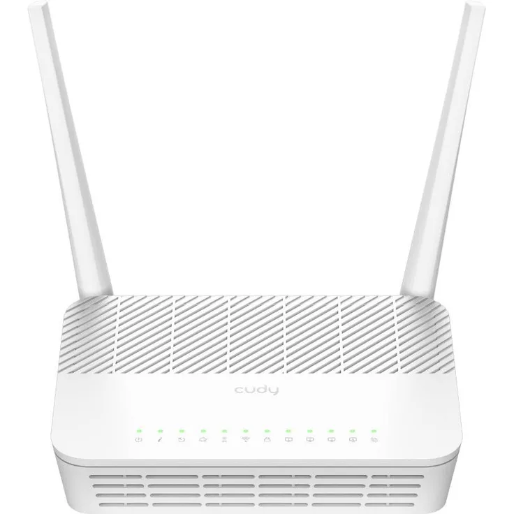 Cudy AC1200 Wi-Fi VoIP GPON Router, Dual-Band Router mit 867 Mbit/s, 4 Gigabit Ethernet-Anschlüssen, Weiss