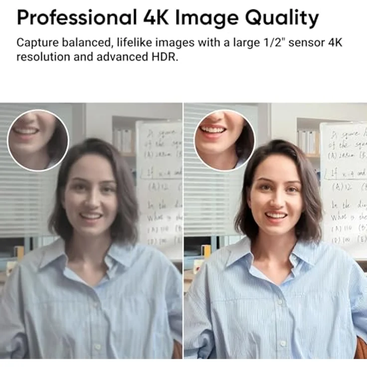 INSTA360 Link 2C Polarweiß, KI-gesteuerte 4K-Webcam mit HDR-Technologie und automatischem Zoom – Bild 4