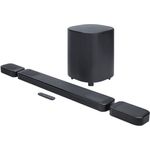 JBL Bar 1000 MK2, 7.1.4-Kanal Bluetooth Soundbar mit abnehmbaren Lautsprechern, 10" Subwoofer, Dolby Atmos, DTS:X, HDMI eARC, Wi-Fi, PureVoice 2.0 und MultiBeam 3.0, Schwarz