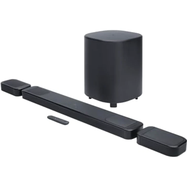 JBL Bar 1000 MK2, 7.1.4-Kanal Bluetooth Soundbar mit abnehmbaren Lautsprechern, 10" Subwoofer, Dolby Atmos, DTS:X, HDMI eARC, Wi-Fi, PureVoice 2.0 und MultiBeam 3.0, Schwarz – Bild 1