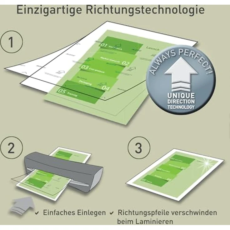 LEITZ Laminiergerät iLAM UDT Folien 7485, Laminiergerät mit Unique Direction Technology für einfache Bedienung, glänzende Oberfläche und Ultra Premium Qualitätsfolie – Bild 4