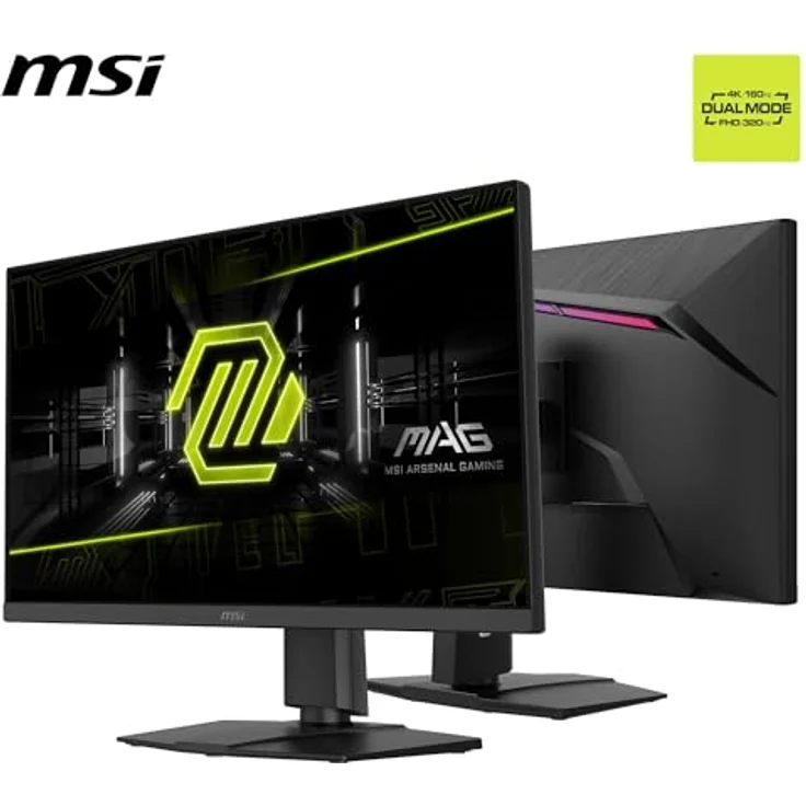 MSI MAG 272URDF E16 Gaming Monitor 27 Zoll UHD, Rapid IPS Panel, 3840x2160, 0,5ms Reaktionszeit, DisplayHDR 400, AI Vision, verstellbar, Schwarz – Bild 2