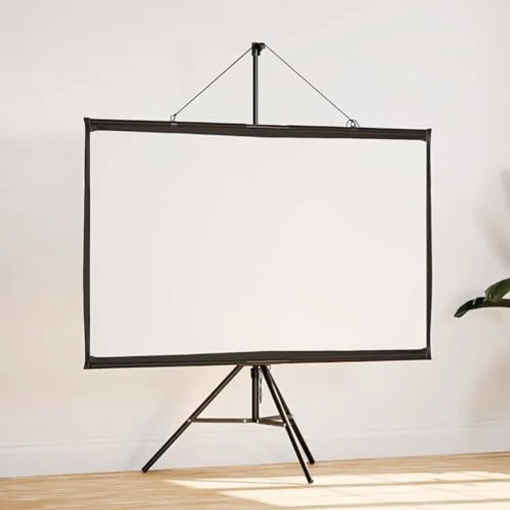 vidaXL Beamer Leinwand mit Stativ 50 Zoll 16:9, Projektionswand aus 100% Polyester für Heimkino und Präsentationen – Bild 2