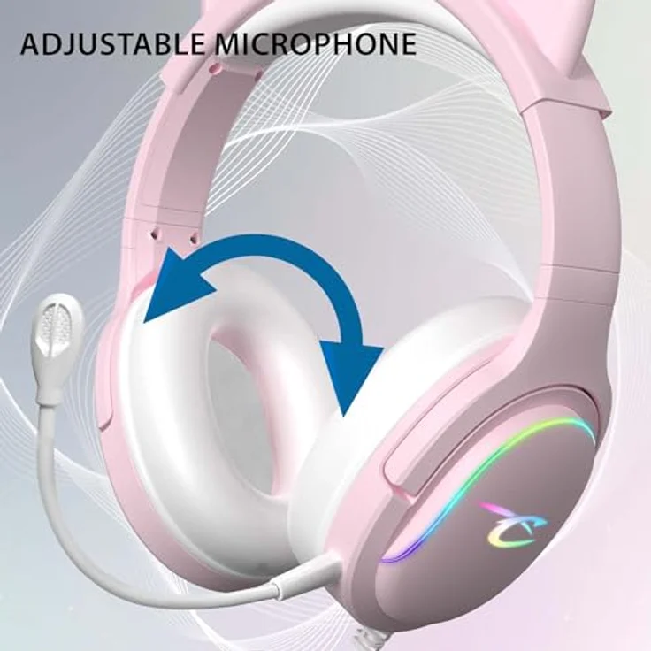 Subsonic Headset All Platforms Led MULTI, Gaming Headset, Rosa, RGB-Beleuchtung – Bild 7
