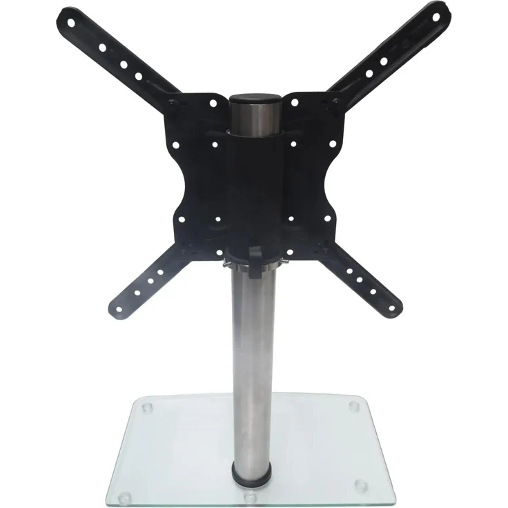 Sinox StandView TV Ständer mit drehbarem Top für 26"-55" Fernseher, Aluminium-Finish, Silber, 25 kg max. Belastung
