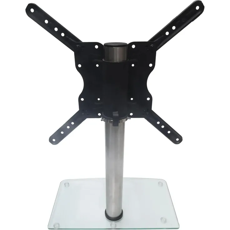 Sinox StandView TV Ständer mit drehbarem Top für 26"-55" Fernseher, Aluminium-Finish, Silber, 25 kg max. Belastung