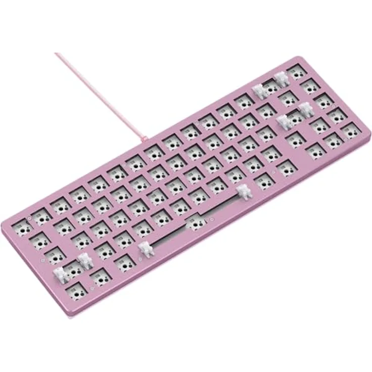 Glorious Gaming GMMK 2 Compact 65% Barebones (Frame Only) - Mechanisches Gaming-Tastaturgrundgerüst, Kompakt-TKL (65%), Aluminium, individuell anpassbar, RGB, Amerikanisch/ANSI Layout - Rosa