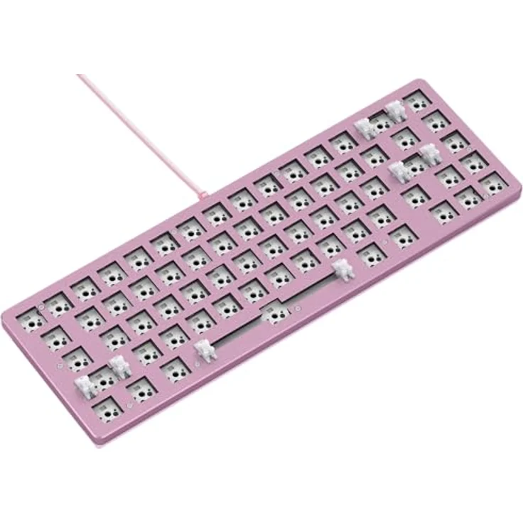 Glorious Gaming GMMK 2 Compact 65% Barebones (Frame Only) - Mechanisches Gaming-Tastaturgrundgerüst, Kompakt-TKL (65%), Aluminium, individuell anpassbar, RGB, Amerikanisch/ANSI Layout - Rosa – Bild 1