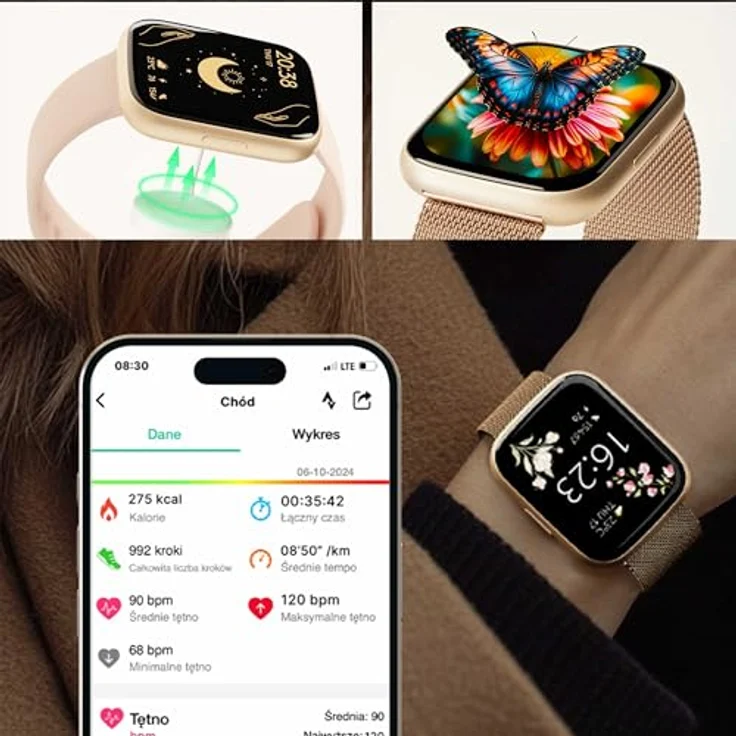 FOREVER Smartwatch SW-330 ForeVigo 4 Rose Gold, AMOLED Bildschirm, leistungsstarker Akku – Bild 5