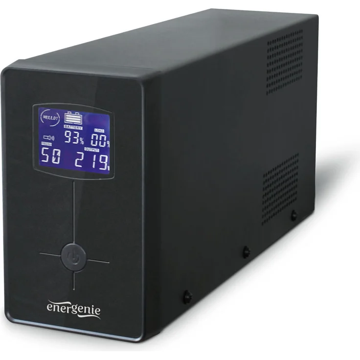 EnerGenie Unterbrechungsfreie Stromversorgung Ups Avr 3000Va Lcd, 3X C13, 3X Schuko, Usb, Rj45, Schwarz