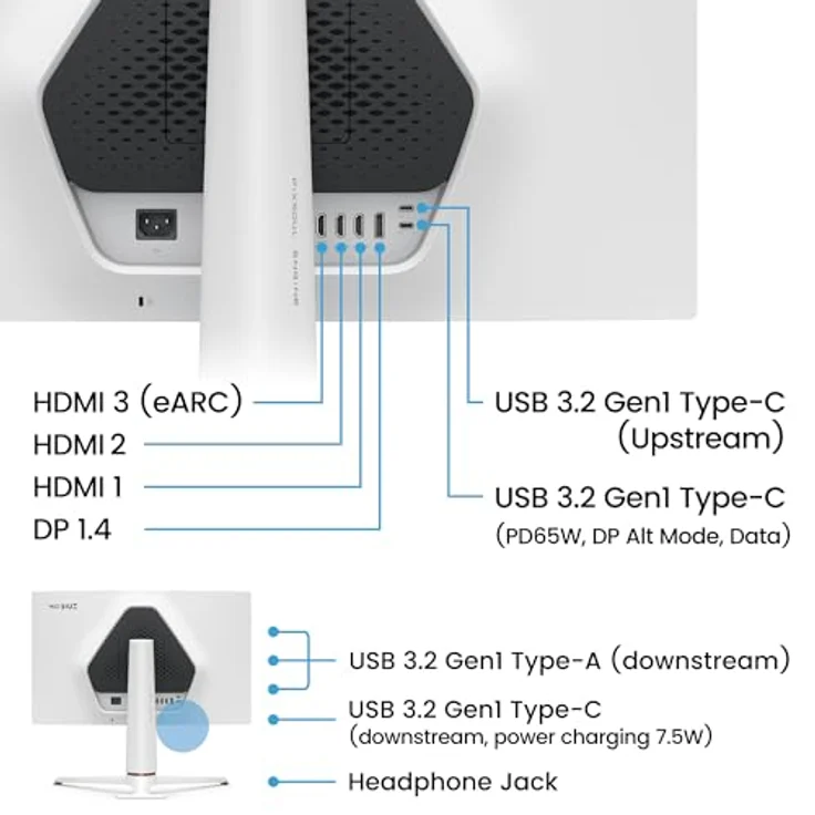 BenQ EX271U, 27” 4K Gaming Monitor mit 165Hz, AI Shadow Phage Technologie und KVM-Funktion – Bild 4