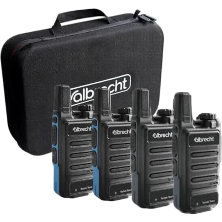 Albrecht Tectalk 4 Team 29812, PMR-Funkgerät 4er Set mit 16 Kanälen, IP55 Schutz und 10 km Reichweite – Bild 1