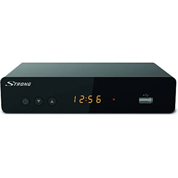 STRONG SRT8222, Full HD Dual Tuner TNT Decoder mit Recorder Funktion, HEVC265 & Dolby Digital Plus, HDMI, SCART, USB, elektronische Programmanleitung, schwarz