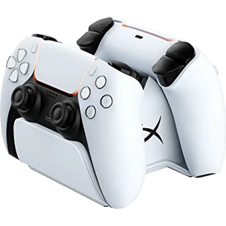 HyperX ChargePlay Duo - Ladestation für Playstation 5 DualSense Wireless Controller, beschwerter Sockel und sicheres Docking, kompaktes Design, USB-C Kabel inklusive – Bild 1