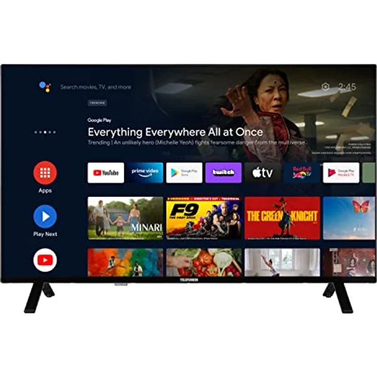 TELEFUNKEN XU43AN750S 43 Zoll Fernseher/Android Smart TV (4K Ultra HD, HDR Dolby Vision, Triple-Tuner, Bluetooth, Dolby Atmos) [2023], Schwarz – Bild 1