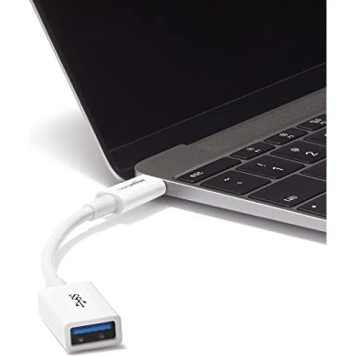 AmazonBasics - Adapterkabel, USB-Typ-C-Stecker auf USB-Buchse, USB 3.1, 1. Generation, Weiß – Bild 5