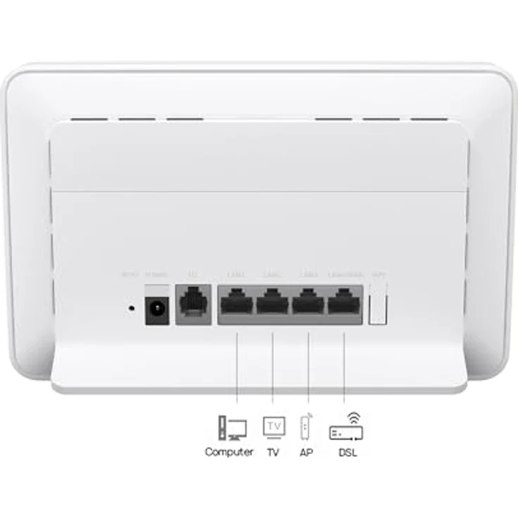 HUAWEI 4G CPE 5 B636 LTE-WLAN-Router mit 400 Mbit/s, Wi-Fi 6, 4G Nano SIM Steckplatz entsperrt - Keine Konfiguration erforderlich - Bis zu 128 Geräte verbinden - Visualisierte WLAN-Diagnose – Bild 2