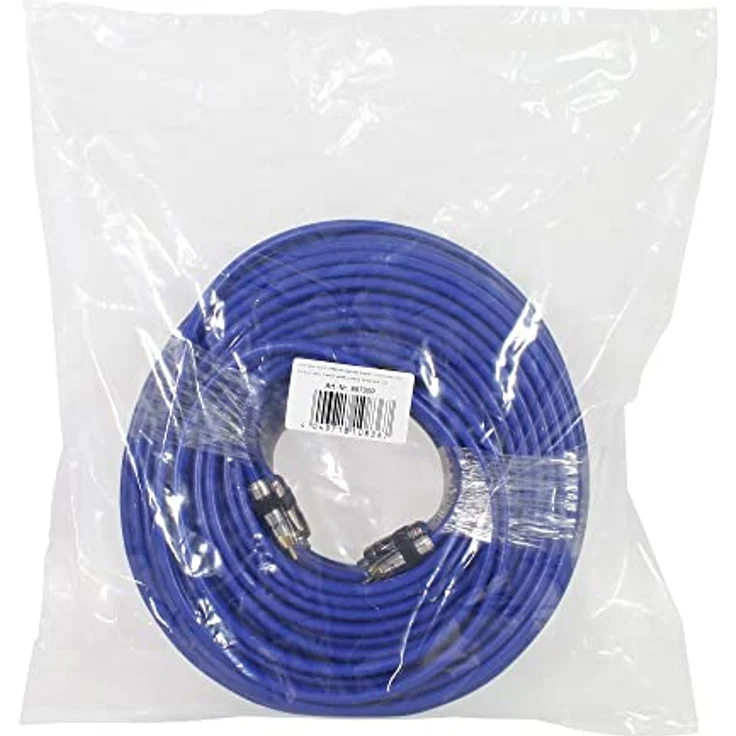 InLine Cinch Kabel Audio PREMIUM, 15m, 2x vergoldete Stecker, geschirmte Koax-Leitungen, blau – Bild 2