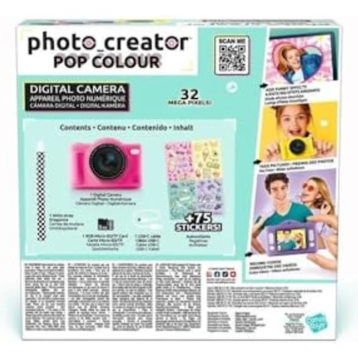 Canal Toys C Toys Digitalkamera für Kinder, Doppelobjektiv – rosa, 32 Megapixel, LCD-Display, Selfiemodus, 20 Rahmen, 5 Filter, inklusive 4 GB SD-Karte – Bild 4