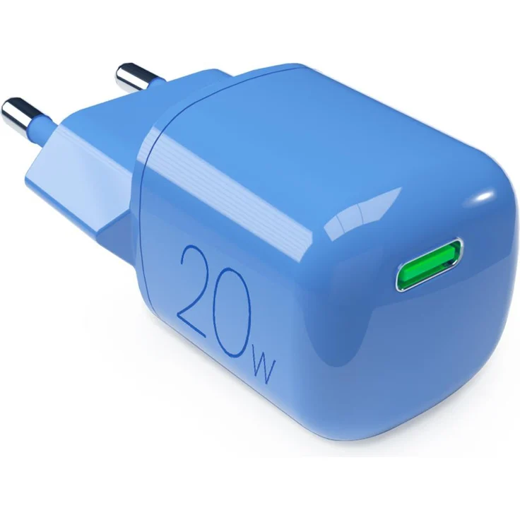 Puro MiniPro 20W USB-C Ladegerät, ultra-kompakt mit GaN-Technologie, Blau