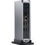 SATECHI Thunderbolt 4 Dock Multiport, 16 Ports – 96W Aufladung, max. 4 Monitore 4K/60 Hz, USB-C Port 10 Gbps, 5 USB-A-Ports, UHS-II Micro/SD-Kartenslots, Audiobuchse, 2,5-Gbps Ethernet f. Mac/Windows