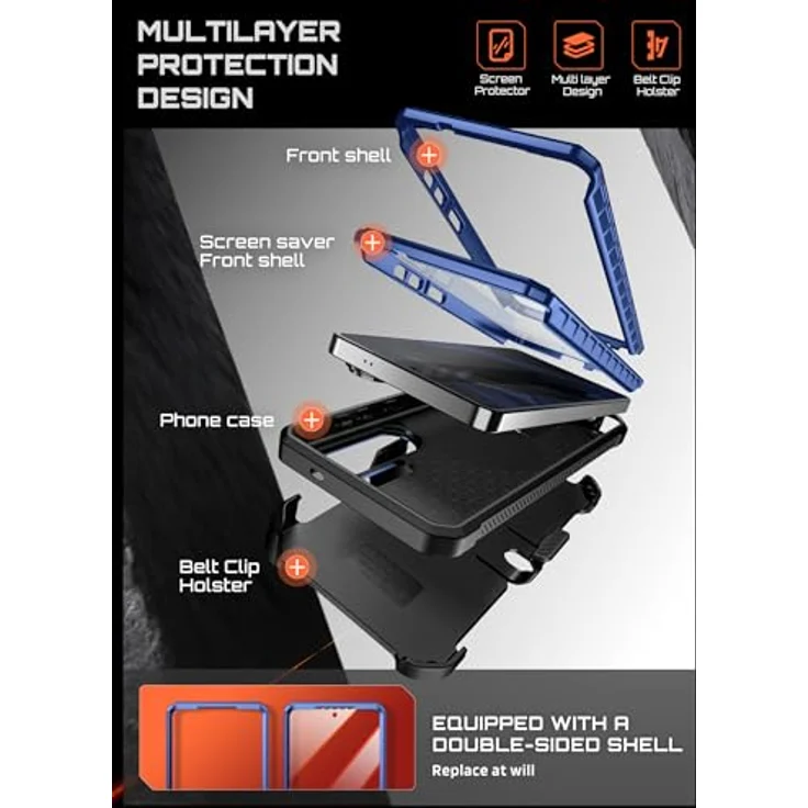 SUPCASE UBPro Mag, Outdoor Handyhülle für Samsung Galaxy S26 Ultra mit integrierten Displayschutz und MagSafe, Cobal – Bild 5