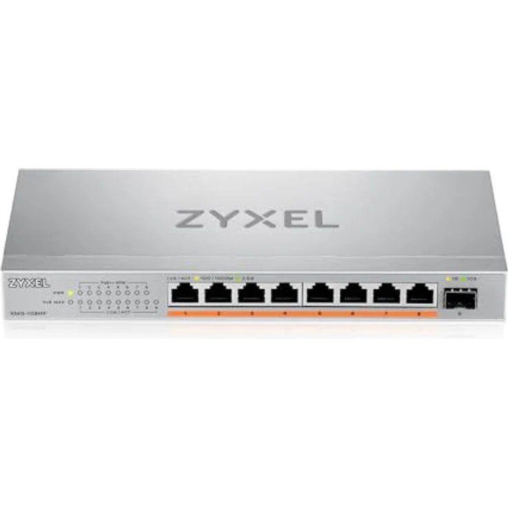 Zyxel 8-Port PoE 2.5G Multi-Gig Unmanaged Switch @ 100W mit 8 x PoE++(60W), 1 x 10G SFP+ |Desktop- oder Wandmontage [XMG-108HP] – Bild 3
