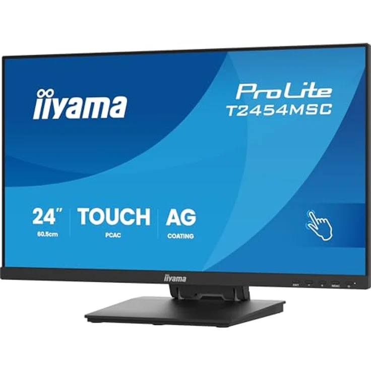 iiyama Prolite T2454MSC-B3AG, 23,8" Full-HD IPS Touchscreen-Monitor, 10-Punkt Multitouch, HDMI, DP, USB 3.2, Höhenverstellung, schwarz – Bild 3