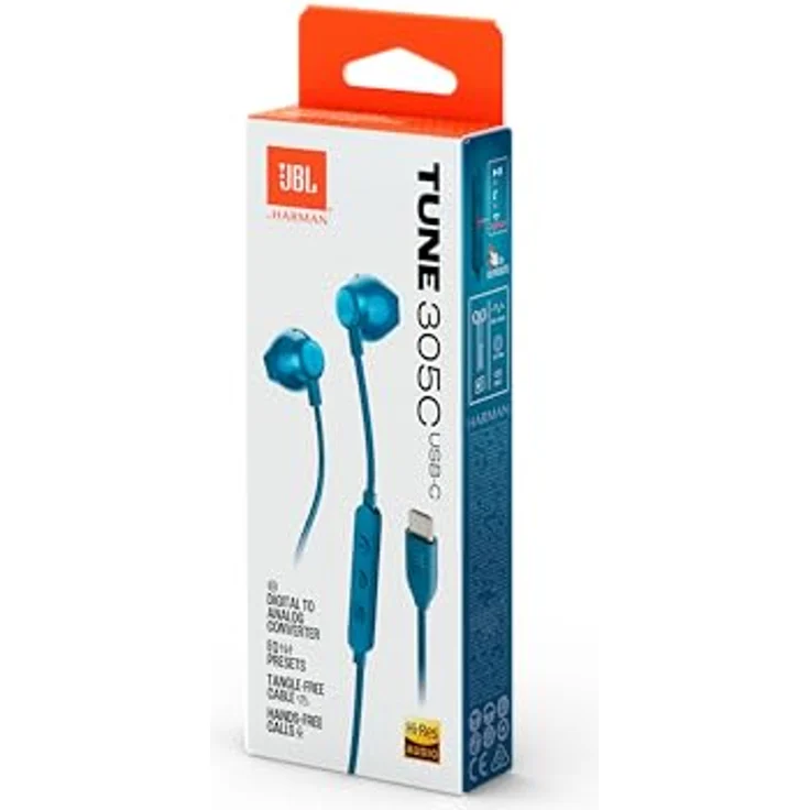 JBL Tune 305C Blue - USB-C-Kopfhörer mit JBL Pure Bass Sound und Hi-Res-Audio – Bild 4