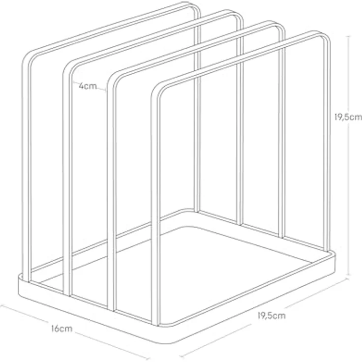 Yamazaki 5052 TOWER Tabletthalter, weiß, minimalistisches Design aus Stahl, 19,5 x 16 x 19,5 cm – Bild 5