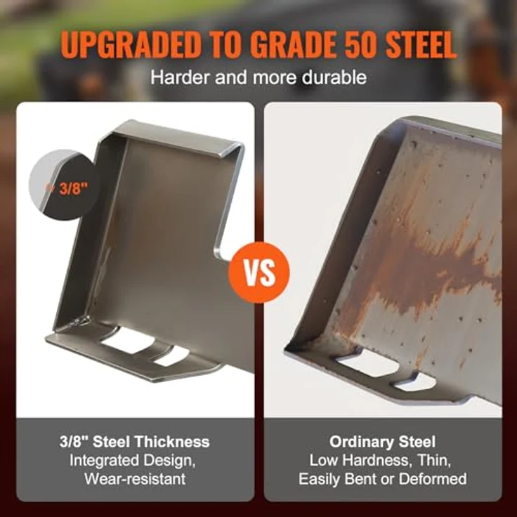 VEVOR 3/8 Zoll Kompaktlader-Befestigungsplatte, Montageplatte mit 5,79 cm Anhängerkupplung, universell für Traktoren von Deere, Kubota, Bobcat und Mahindra, 7000 Pfund Tragfähigkeit – Bild 3