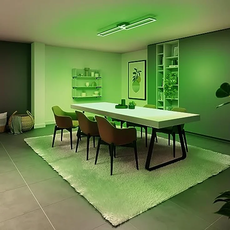 tint Smarte LED-Deckenleuchte Ciso silver – Dimmbare Beleuchtung mit weißem und farbigem RGB Licht, steuerbar per Alexa, Fernbedienung oder Bluetooth - Preisvergleich – Bild 3