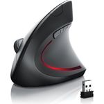 CSL ergonomische Maus (Funk, kabellose vertikale Mouse, Vorbeugung gegen Mausarm / Tennisarm (RSI)